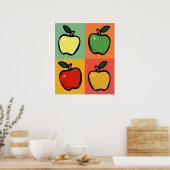Vier Appels Poster (Keuken)