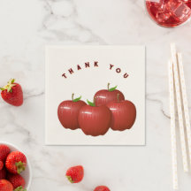 Vier Apple Thank You Cocktail Tissue Table Touch