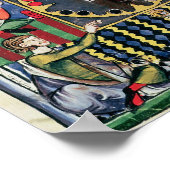 Vier Arabische backgammaspelers Poster (Hoek)