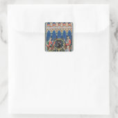Vier Arabische backgammaspelers Vierkante Sticker (Tas)