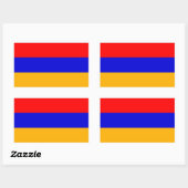 VIER Armeense vlag Rechthoekige Sticker (Vel)