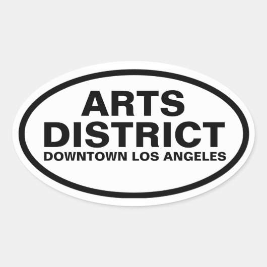 VIER "Arts District" Ovale Sticker (Voorkant)