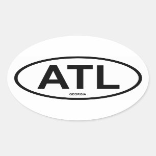 VIER Atlanta "ATL" Ovale Sticker