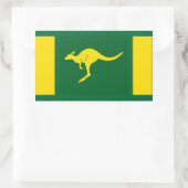 VIER Aussie Kleuren Kangoeroe Rechthoekige Sticker (Tas)