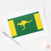 VIER Aussie Kleuren Kangoeroe Rechthoekige Sticker (Envelop)