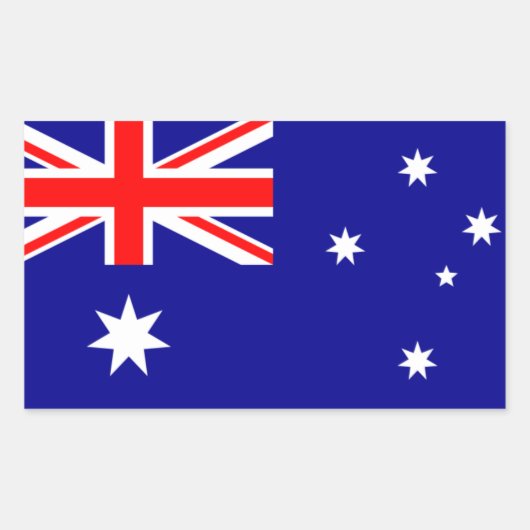 VIER Australische nationale vlag Rechthoekige Sticker (Voorkant)