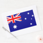 VIER Australische nationale vlag Rechthoekige Sticker (Envelop)