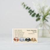 Vier Australische Puppies van Shepherd Visitekaartje (Staand voorkant)