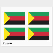 VIER Azawad Flag Rechthoekige Sticker (Vel)