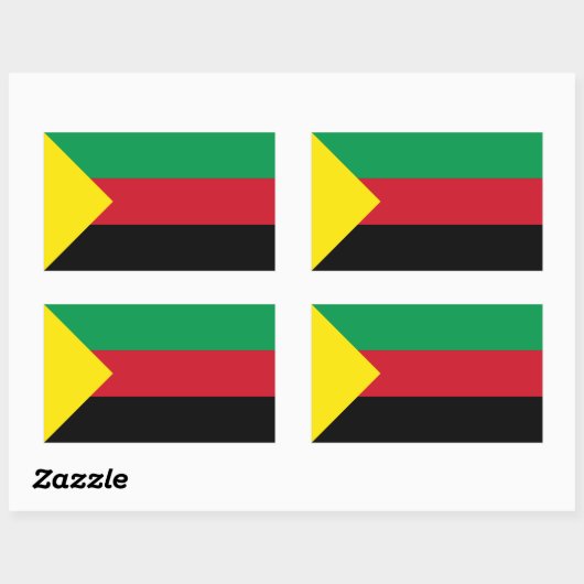 VIER Azawad Flag Rechthoekige Sticker (Vel)