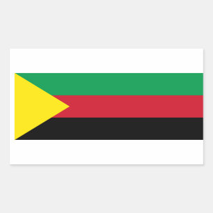 VIER Azawad Flag Rechthoekige Sticker