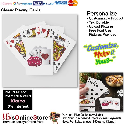 Vier Azen en Rode Dobbelstenen Speelkaarten