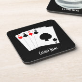 Vier Azen Ontwerp Gepersonaliseerd Onderzetter (Linkerzijde)