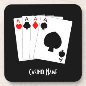 Vier Azen Ontwerp Gepersonaliseerd Onderzetter (Voorkant)