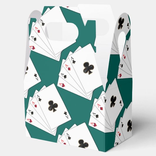 Vier Azen Spelen Kaarten Patroon Favor Box Bedankdoosjes (Geopend)