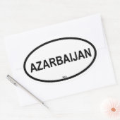 VIER "Azerbeidzjan" Ovale Sticker (Envelop)