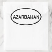 VIER "Azerbeidzjan" Ovale Sticker (Tas)