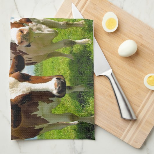 Vier babbelende koeien theedoek (Quarter Fold)