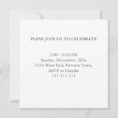 Vier baby shower winter thema schattige hond wolf kaart (Achterkant)