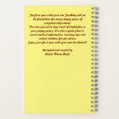 Vier baby's eerste jaar in een dagboek notitieboek (Achterkant)