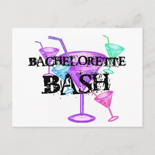 Vier Bachelorette Bash Briefkaart (Voorkant)