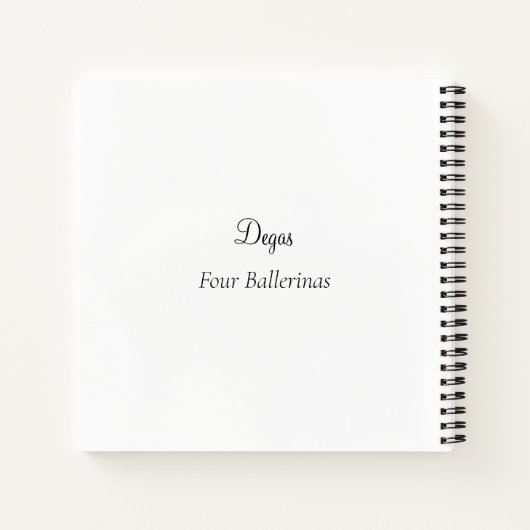 Vier Ballerinas van Degas Sketchbook Notitieboek (Achterkant)