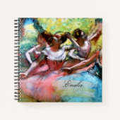 Vier Ballerinas van Degas Sketchbook Notitieboek (Voorkant)