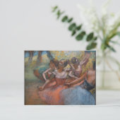 Vier balletdansers op het podium van Degas Briefkaart (Staand voorkant)