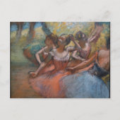 Vier balletdansers op het podium van Degas Briefkaart (Voorkant)