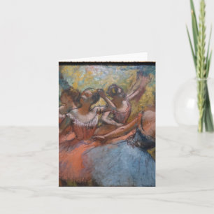 Vier balletdansers op het podium van Degas Kaart