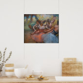 Vier balletdansers op het podium van Degas Poster (Keuken)
