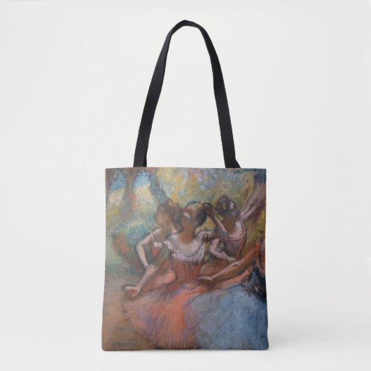 Vier balletdansers op het podium van Degas Tote Bag (Voorkant)