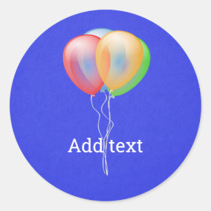 Vier ballonnen sjabloon, ronde sticker