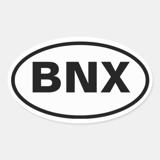VIER Banja Luka "BNX" Ovale Sticker (Voorkant)