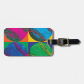 Vier basisballen in Verschillende Kleuren Bagagelabel (Voorkant horizontaal)