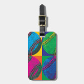 Vier basisballen in Verschillende Kleuren Bagagelabel (Voorkant verticaal)