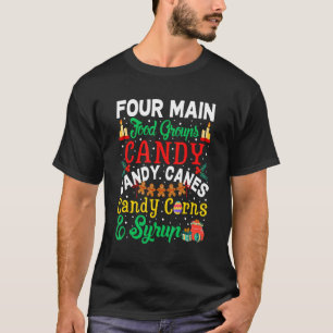 Vier belangrijke voedselgroepen Candy Canes Syrup T-shirt