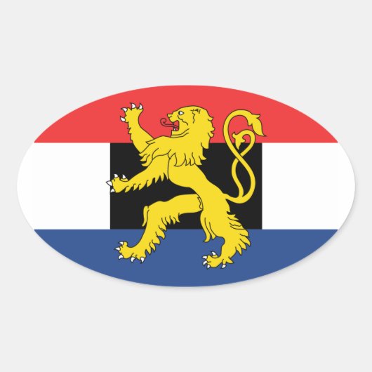 VIER Benelux-vlag Ovale Sticker (Voorkant)