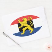 VIER Benelux-vlag Ovale Sticker (Envelop)