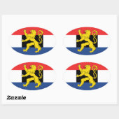 VIER Benelux-vlag Ovale Sticker (Vel)