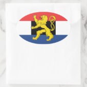 VIER Benelux-vlag Ovale Sticker (Tas)