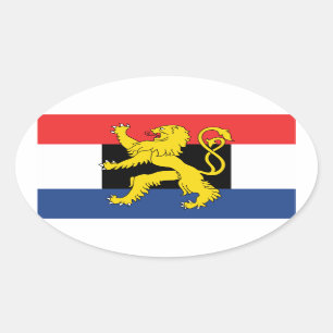 VIER Benelux-vlag Ovale Sticker