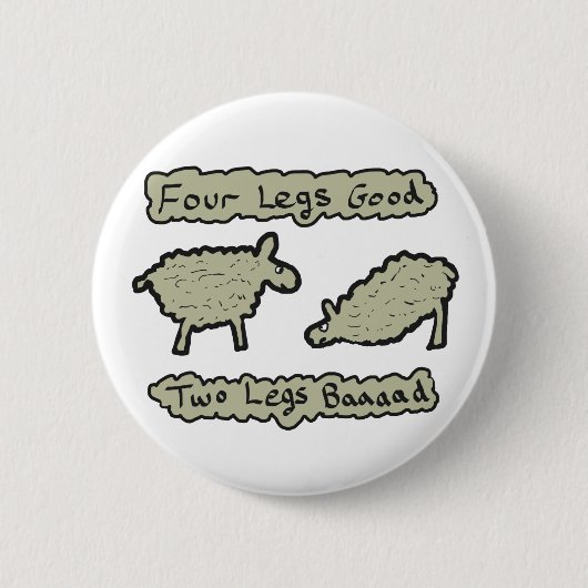 Vier benen goed ronde button 5,7 cm (Voorkant)