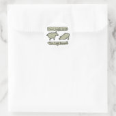 Vier benen goed ronde sticker (Tas)