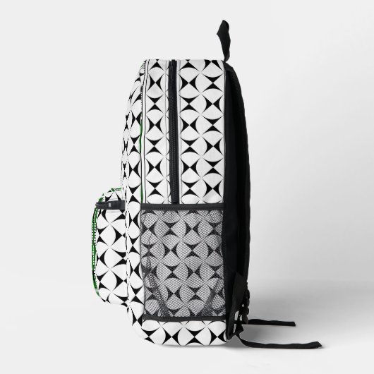 Vier bergen in het groen bedrukte rugzak (Rechts)