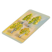 Vier berken in kleur, botanisch. magneet (Linkerzijde)