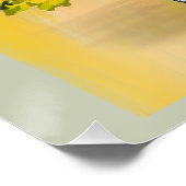 Vier berken in kleur, botanisch. perfect poster (Hoek)