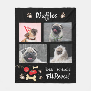 Vier beste vrienden met furever Dog Blanket Fleece Deken