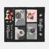 Vier beste vrienden met furever Dog Blanket Fleece Deken (Voorkant (Horizontaal))