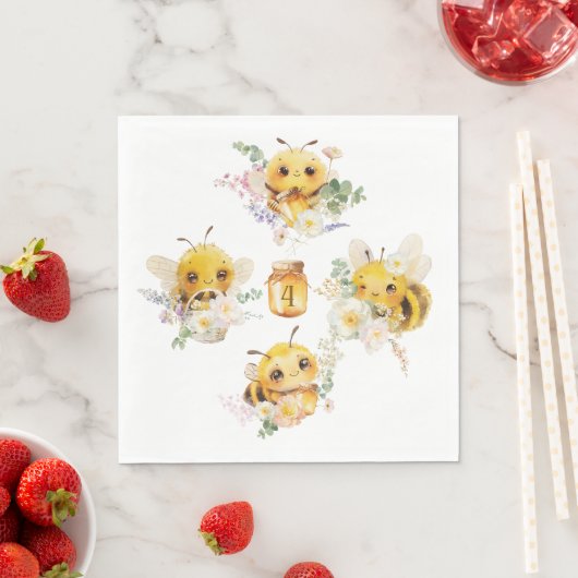 Vier bijen servetten (Insitu)